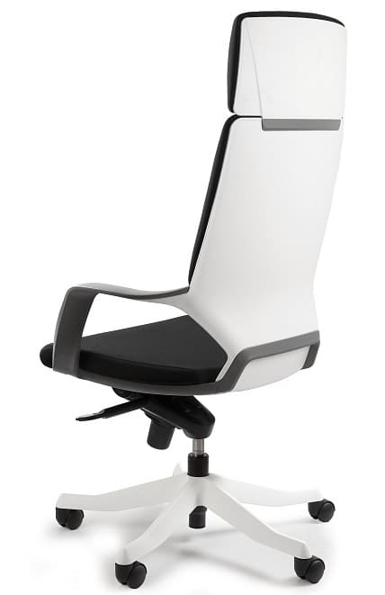 Ergonomiczny fotel biurowy biało czarny APOLLO M
